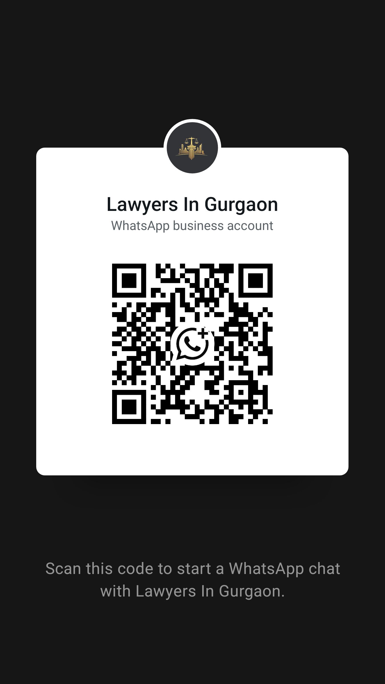 WhatsApp QR Code for Lawyers in Gurgaon legal consultation